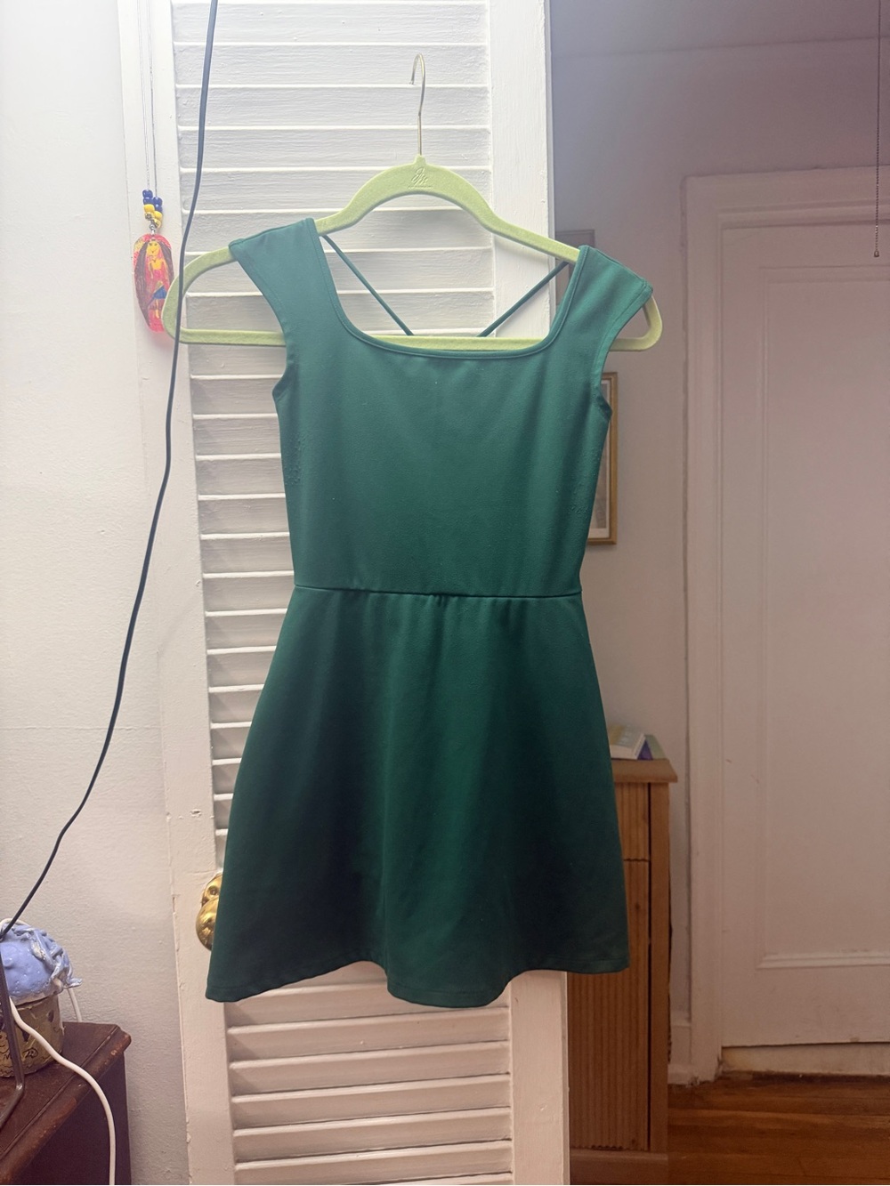 wild fable Emerald Green Sleeveless Fit-and-Flare Dress